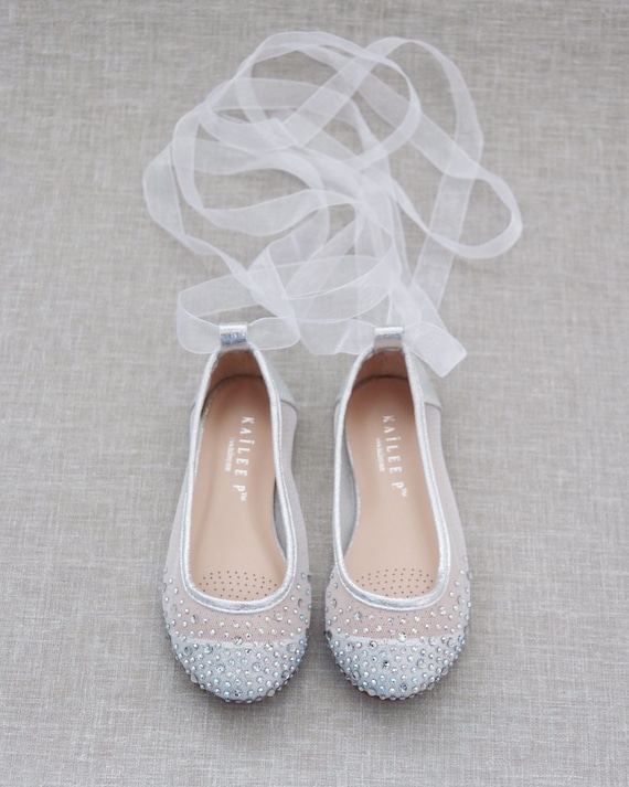 junior bridesmaid shoes silver