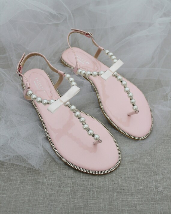 pink pearl sandals