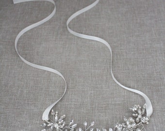 Elegant Pearl and Crystal Hairpiece, Wedding Hair Accessories, Wedding Jewelry, Bridal Headpiece, Wedding Hair Vine