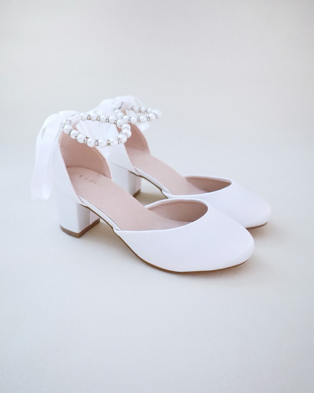 AA FASHION WHITE COLOR BLOCK HEEL FOR WOMEN AND GIRLS HEEL FOR OFFICE WOMEN  CASUAL HEEL