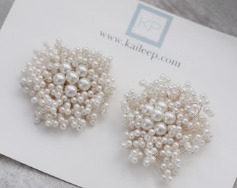 MINI PEARLS Shoe Clips, Wedding Accessories, Bridesmaids Gift, Rhinestones Shoe Clips, Bridal Accessories