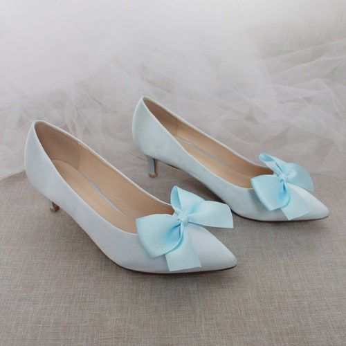 Uerescha Women's Satin Round Toe Flats Rhinestones Flowers Encrusted Low Heel Wedding Bridal Shoes