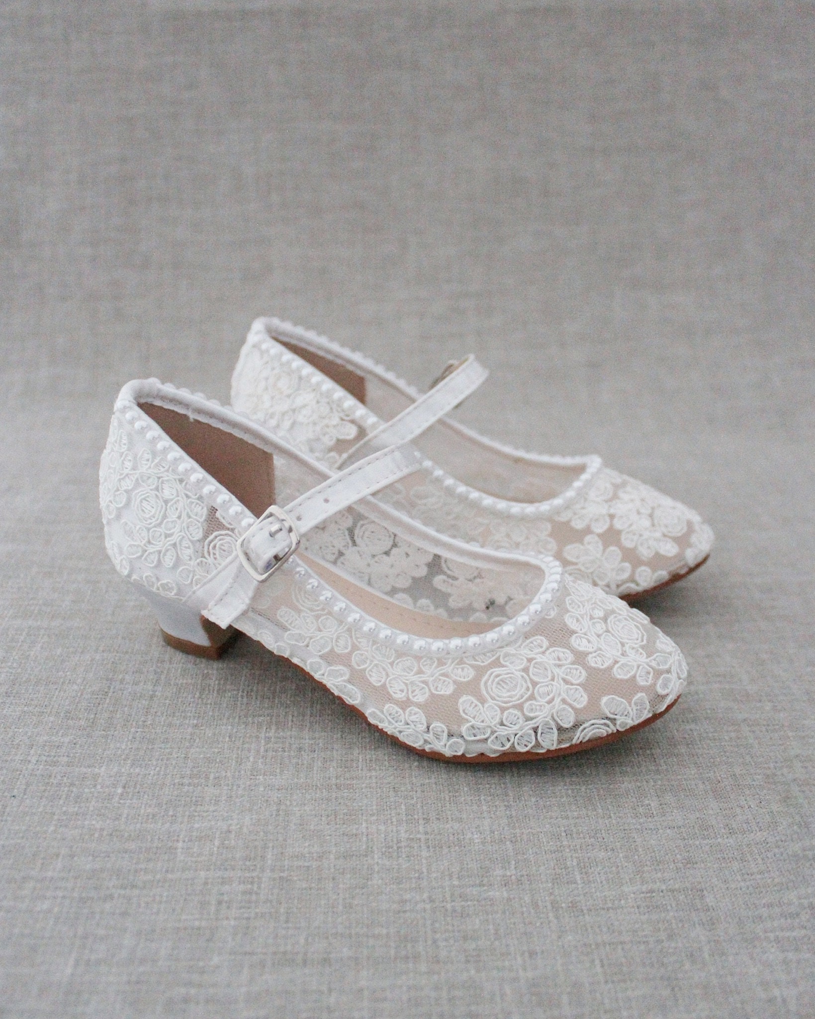 Skye Mary Jane Loafer Heels (Off White)