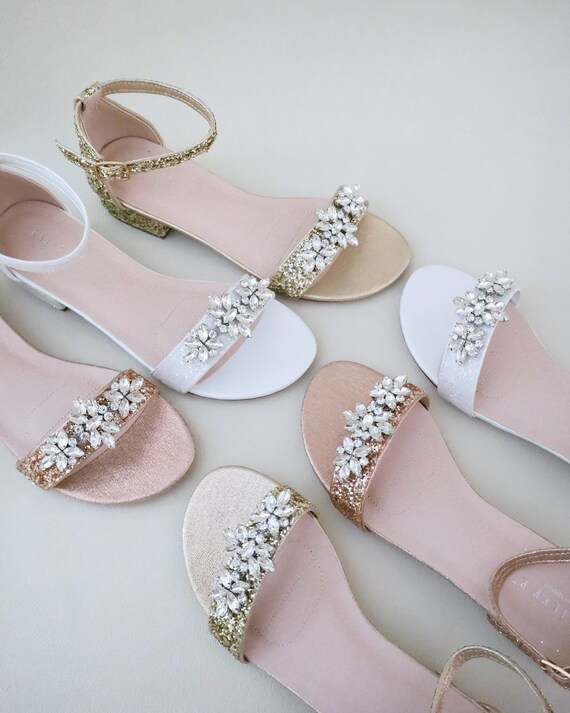 Fancy flat sandals for wedding sales