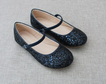 Blue sparkly shoes childrens best sale