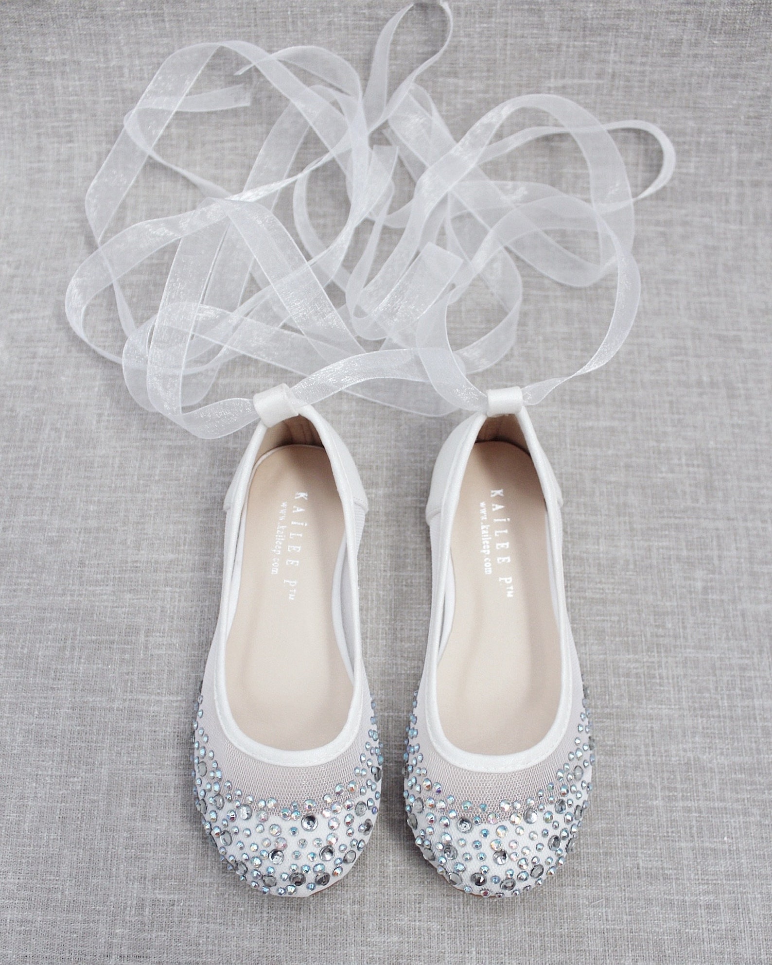 White Rhinestone Mesh White Mesh With Scattered Rhinestones Ballerina Lace Up. - Etsy