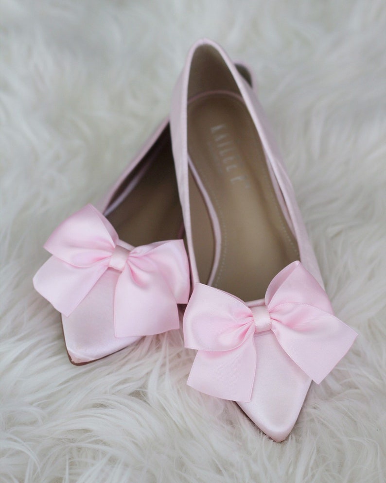 satin pointed flats