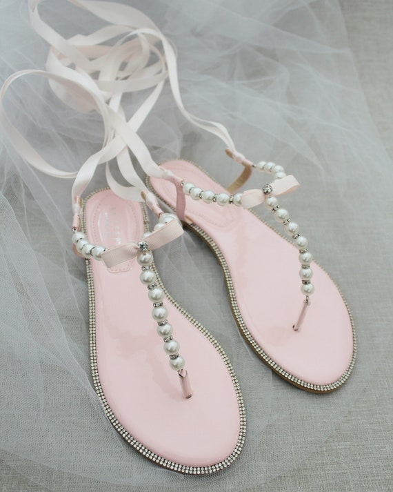 pink pearl sandals