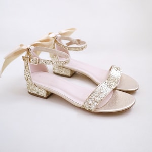 rose gold kitten heel sandals