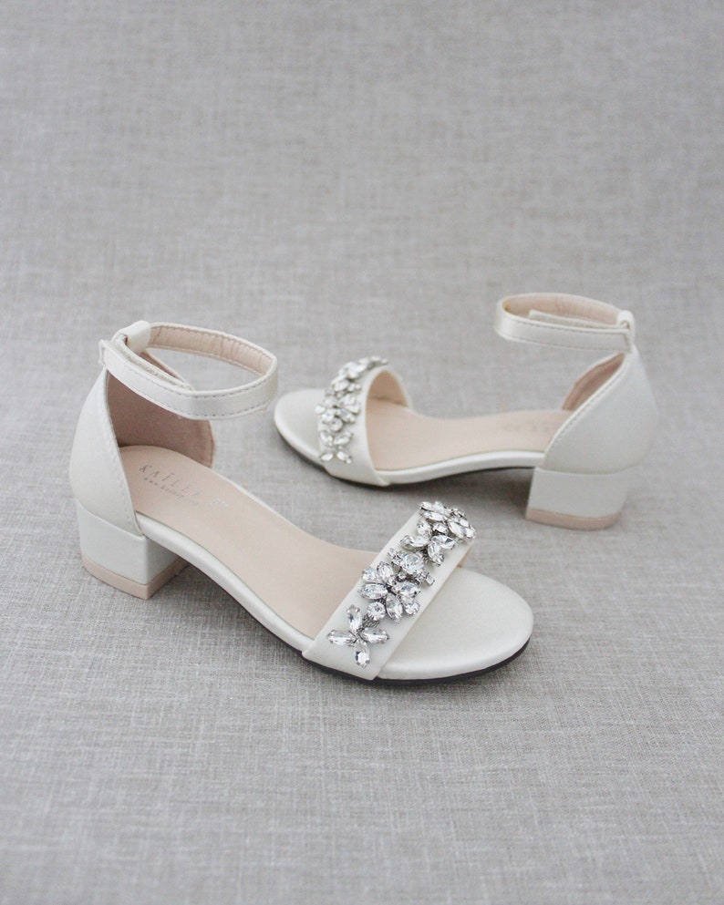 block heel sandals ivory