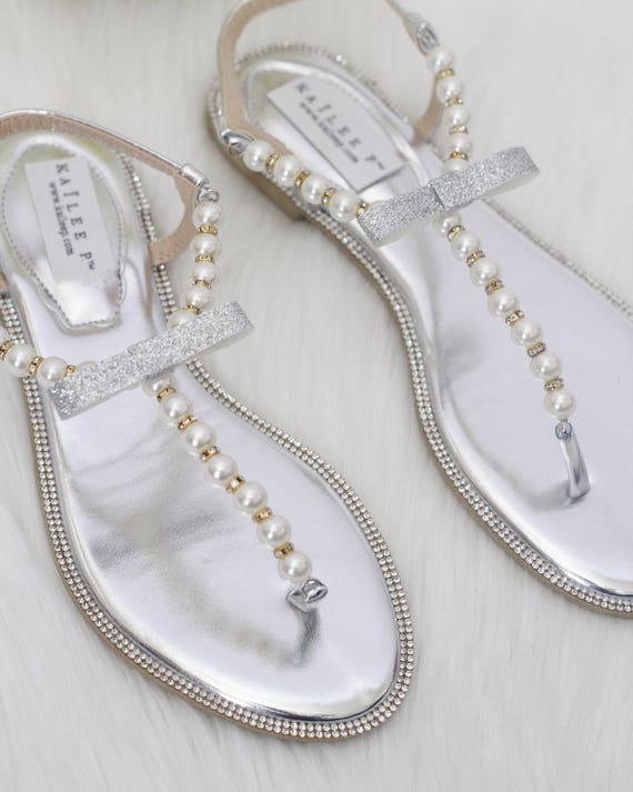 Women \u0026 Girls Wedding Pearl Sandals T 