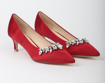 Elegant Women Pointy Toe Flat Shoes Rhinestone Shallow Mouth Wedding Party Shoes 