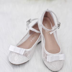 satin flower girl shoes