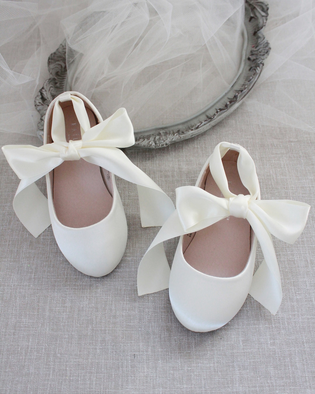 Ballerine Bambina Scarpe Bianche Cerimonia Bambina Scarpe Bianche