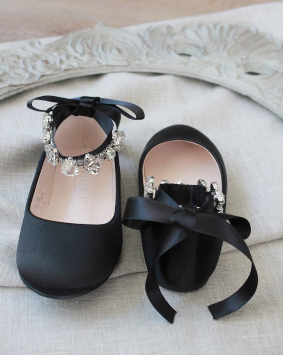 black satin flats womens shoes