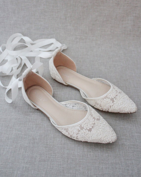 flat pointed wedding shoes