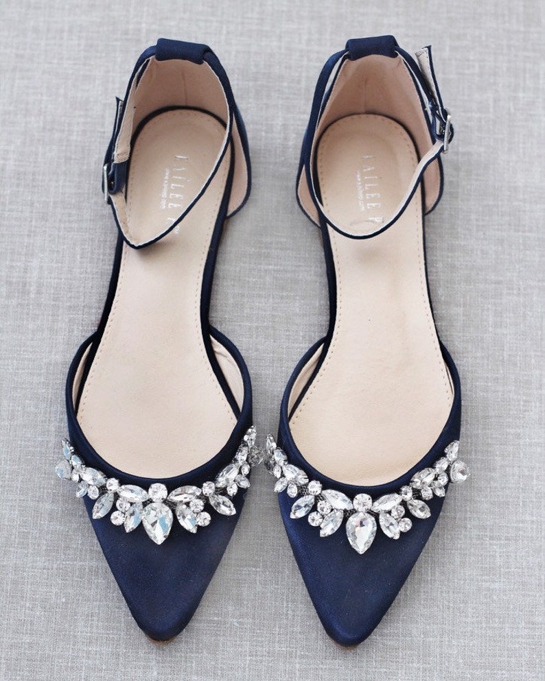 sparkly pointed toe flats