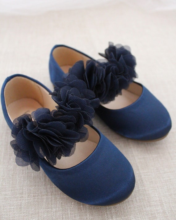 Girls navy clearance party shoes