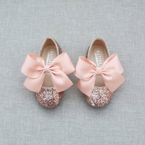Rose Gold Rock Glitter Mary-jane With 