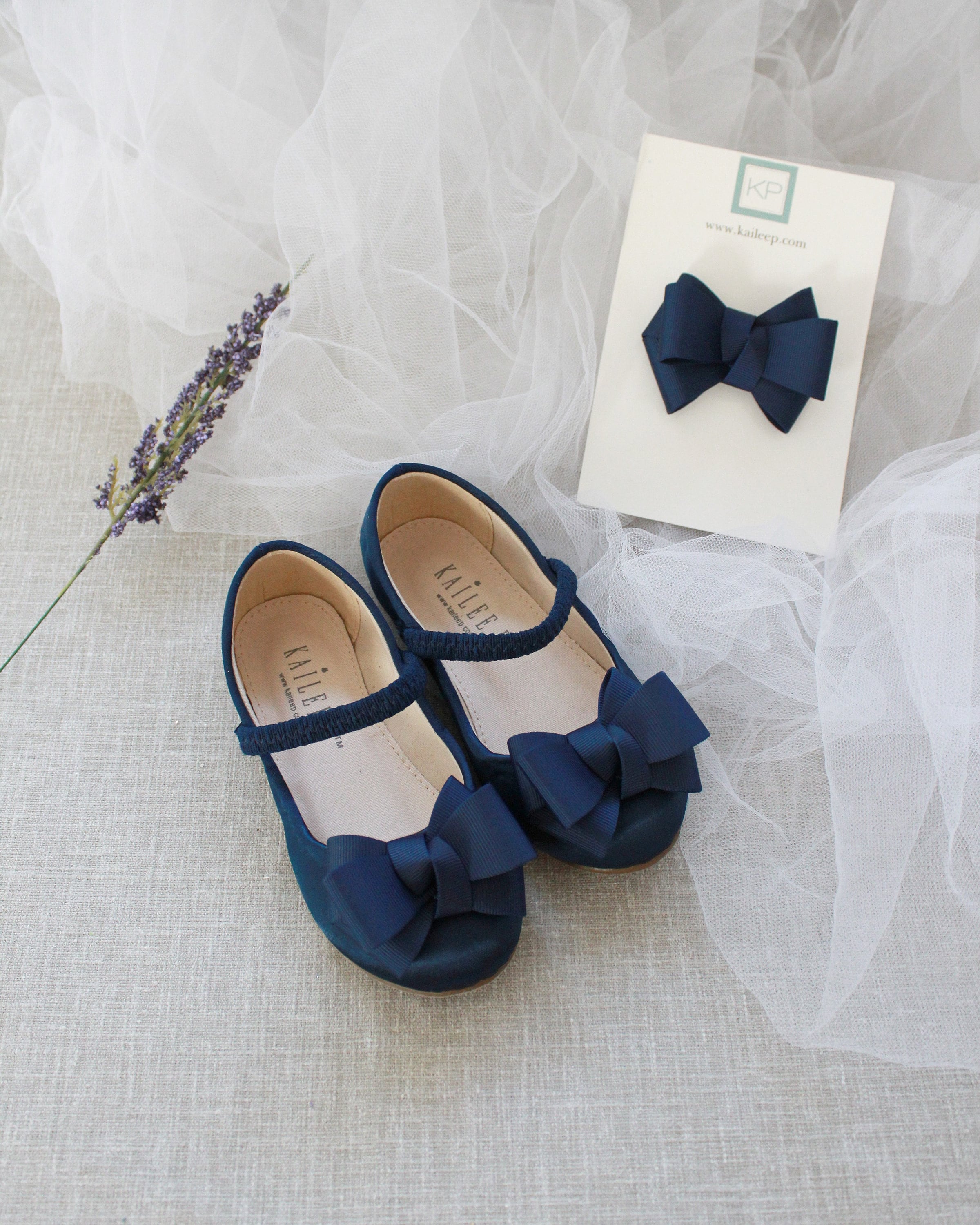Navy Satin Mary Jane With GROSGRAIN BOW for Fall Flower Girl Shoes ...