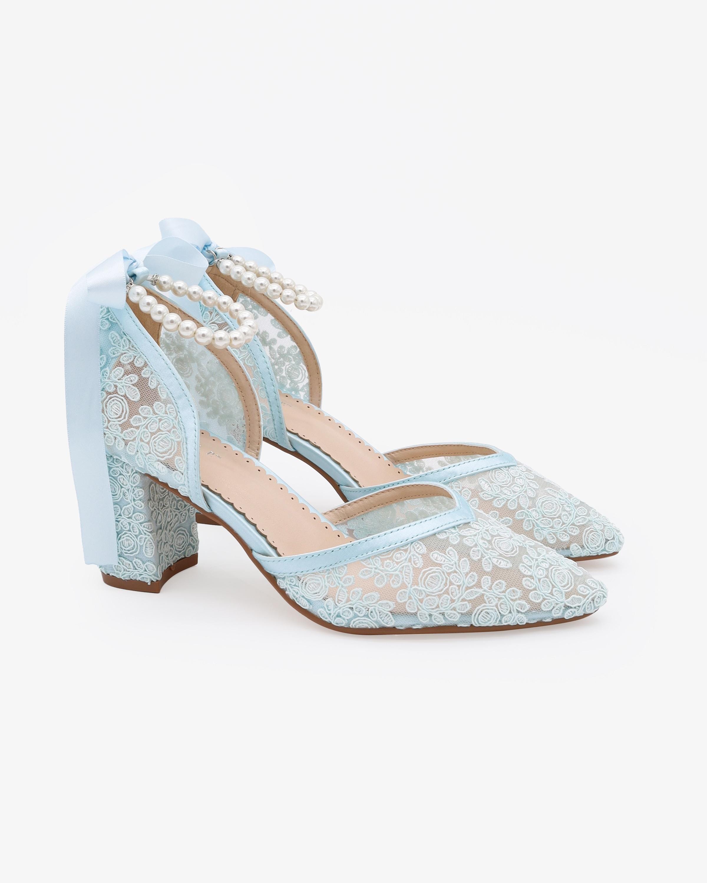 Escarpins Jennie-Ellen à Bouts Ouverts Avec Talon Bloc Bleu - Taille 38 EU / US 7 - Neufs Dans Leur Boîte D'origine