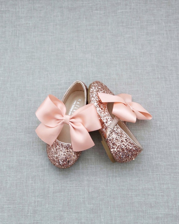 Rose Gold Rock Glitter Mary-jane With 