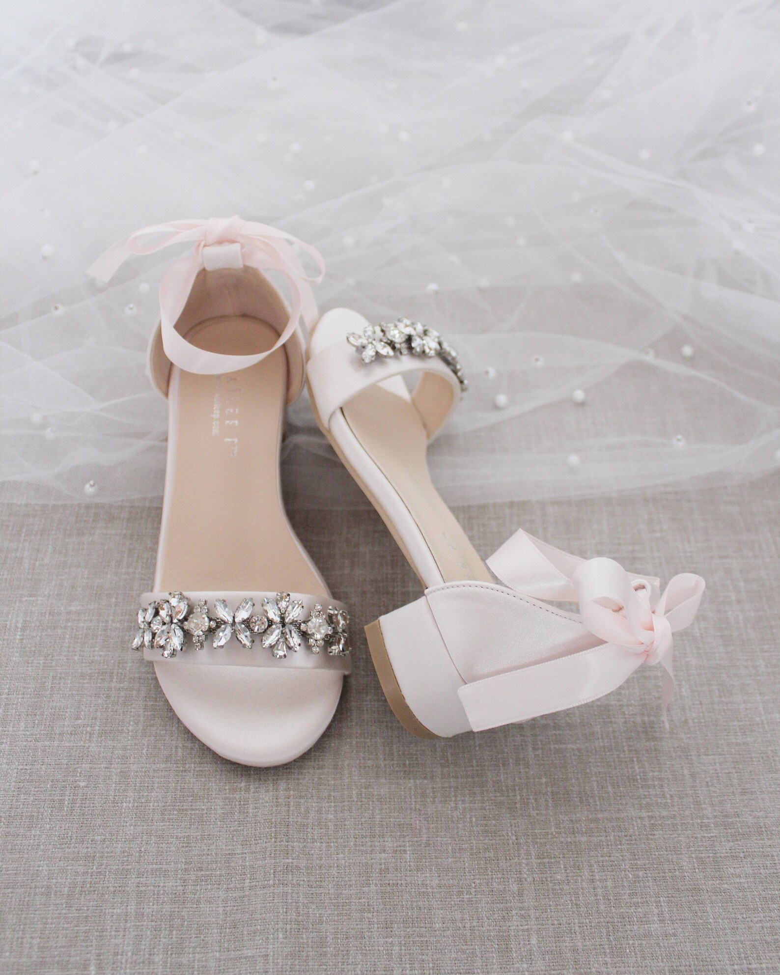 blush low block heel sandals