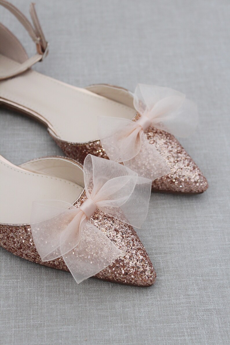 glitter flats with ankle strap