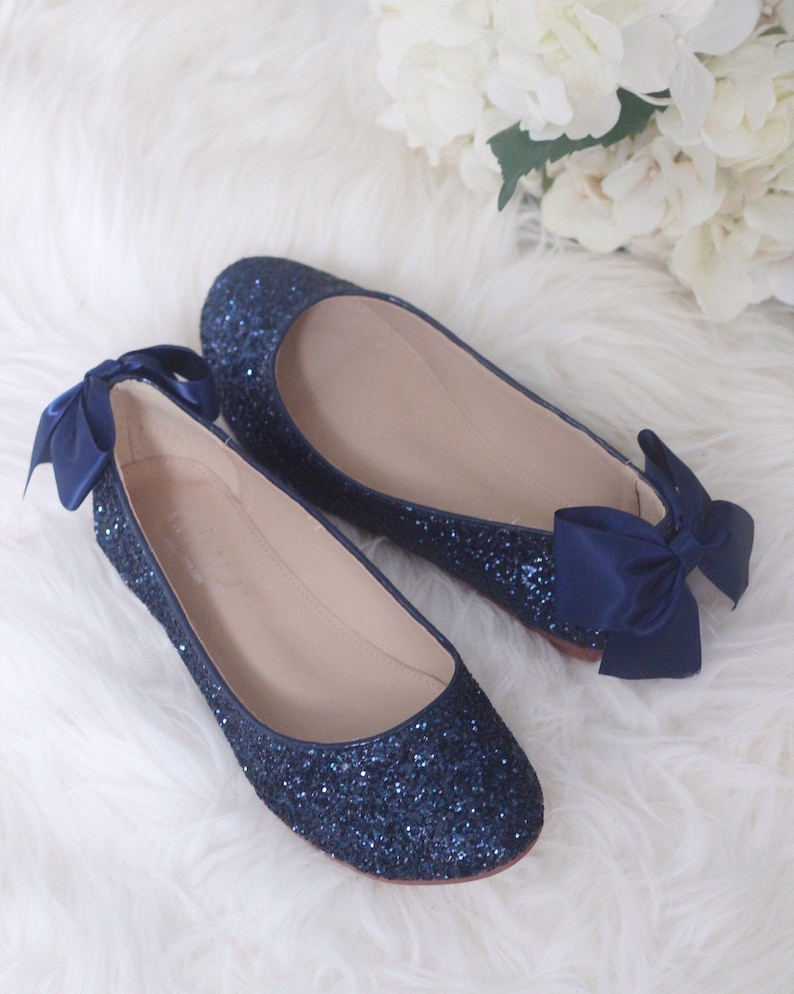 sparkly flats with bow
