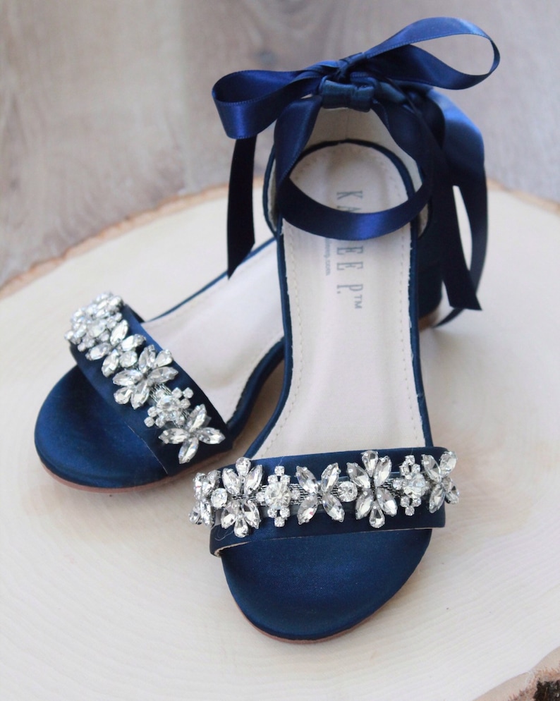 satin block heel sandals