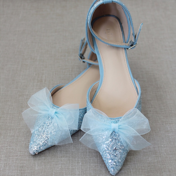 Blue Glitter Shoes Etsy