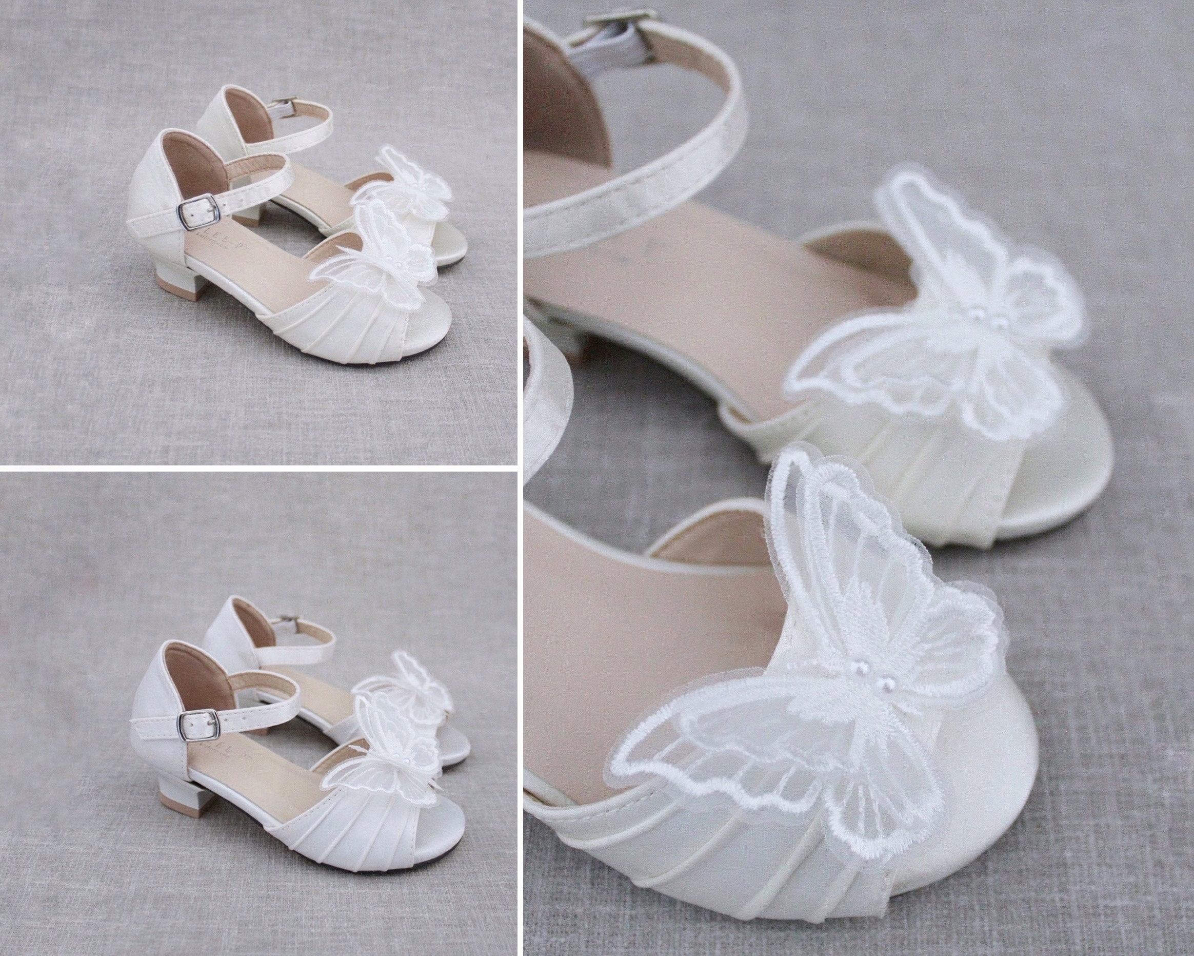 Flower girl shoes with small heel new arrivals