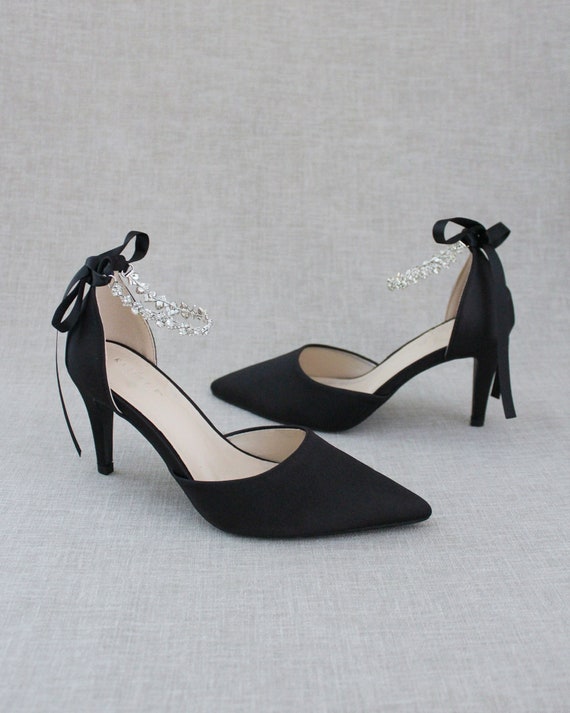 Women's Kitten Heels Pointed Closed Toe Pumps Wedding Office Work  Comfortable Low Heel Dress Shoes for Women with Cushioned Inner Sole Black  7 - Walmart.com