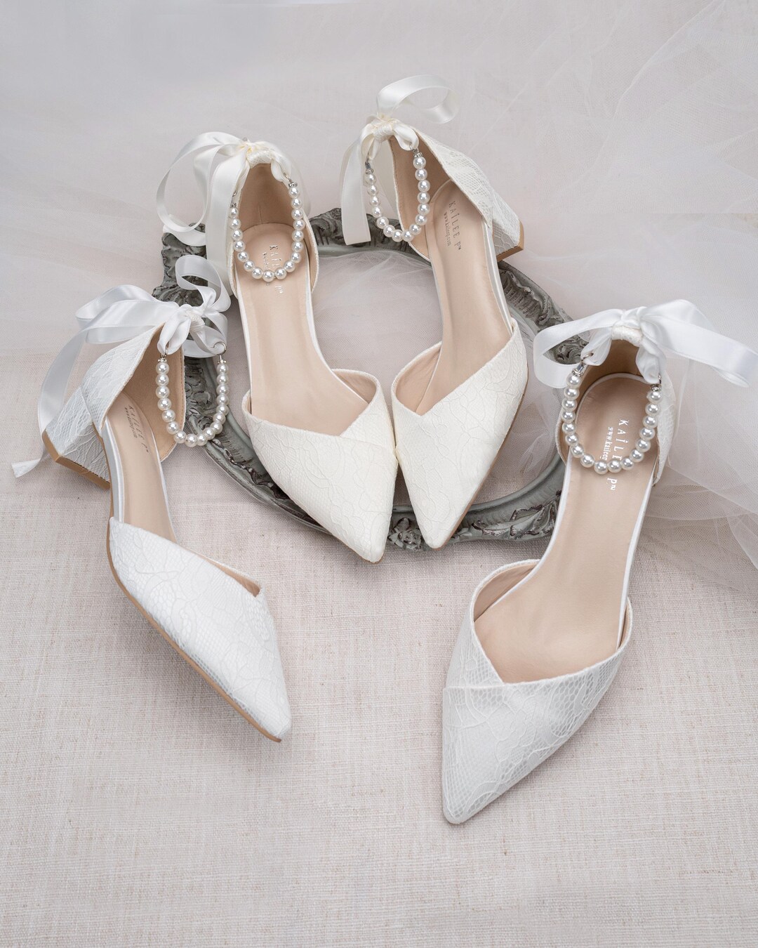 white dress shoes low heel Wholesale Wedding | Ankle Strap Low girly touch to dresses Women Heels Slingback Closed Pointed