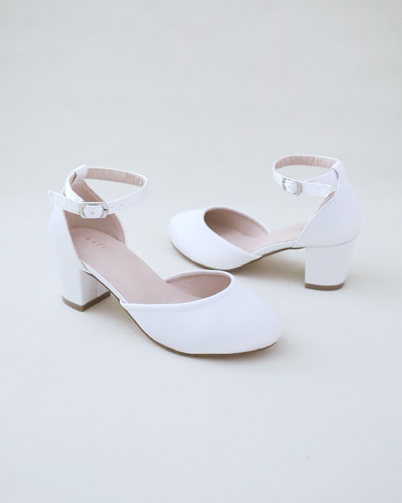 Paradox London Fauna Satin and Lace High Block Heel Shoes, Ivory at John  Lewis & Partners