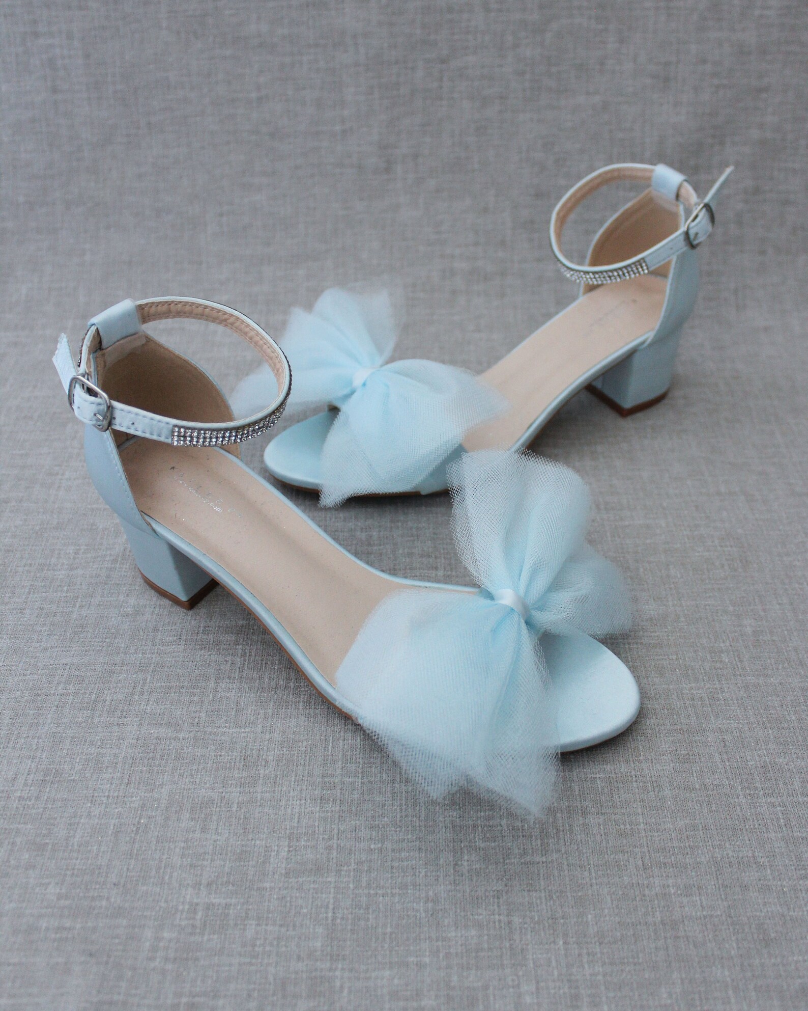 light blue block heel sandals