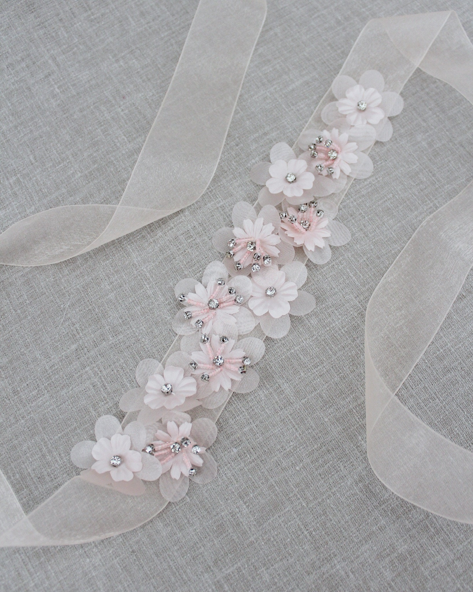 Blossom Bridal Sash, Bridesmaids Belt, Wedding Belt, Flower  display picture 1