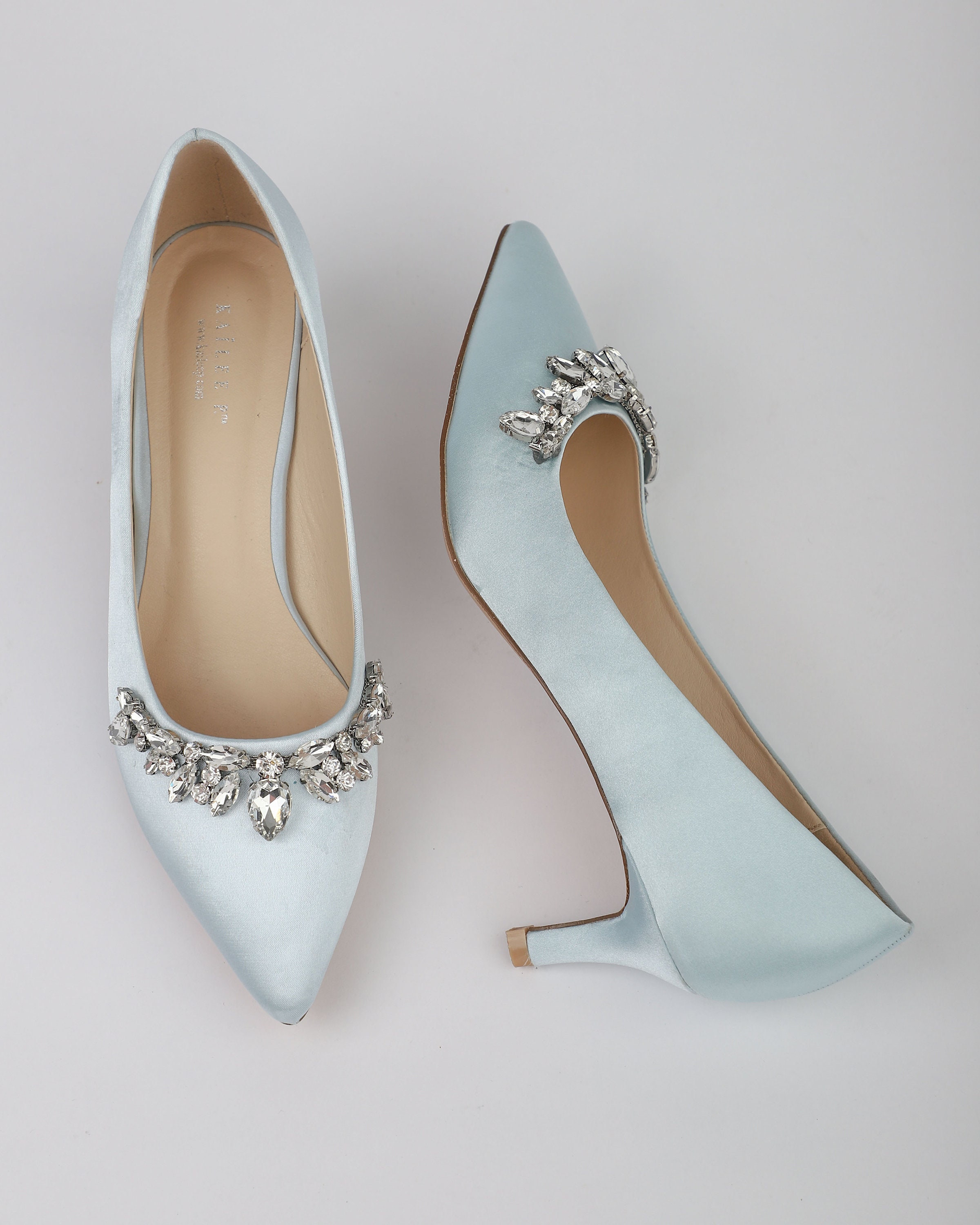 Blue heels with rhinestones hotsell
