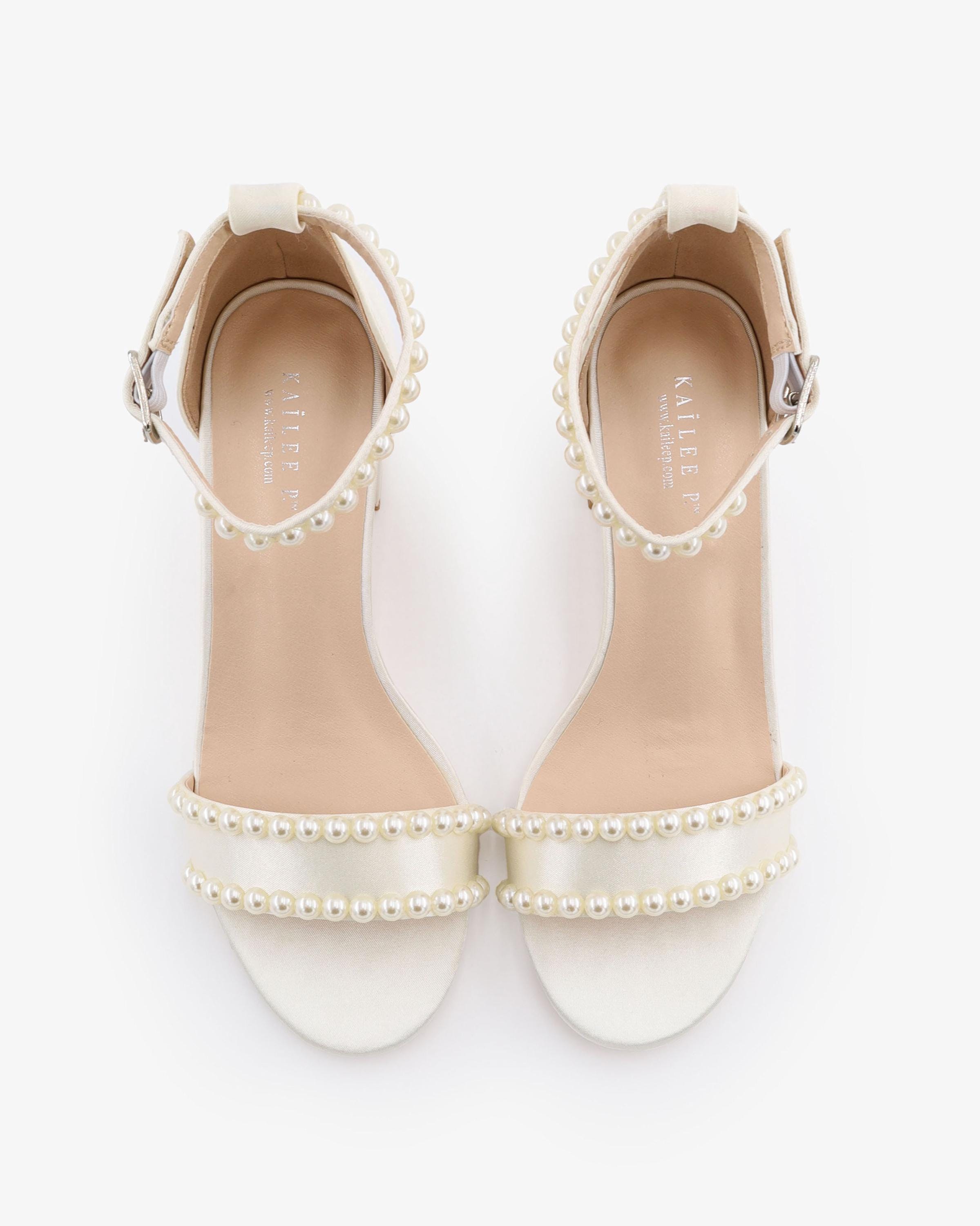 Sandales D'Été Fille Bébé à Talon – Plates Confortables, Perles Scintillantes, Semelles Souples Antidérapantes – Idéal Mariage, Noël, Fête