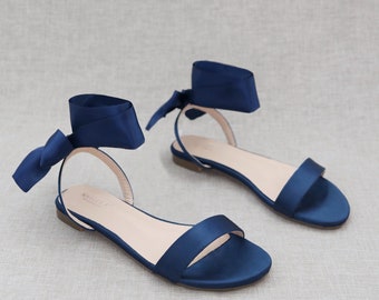 navy blue t strap sandals