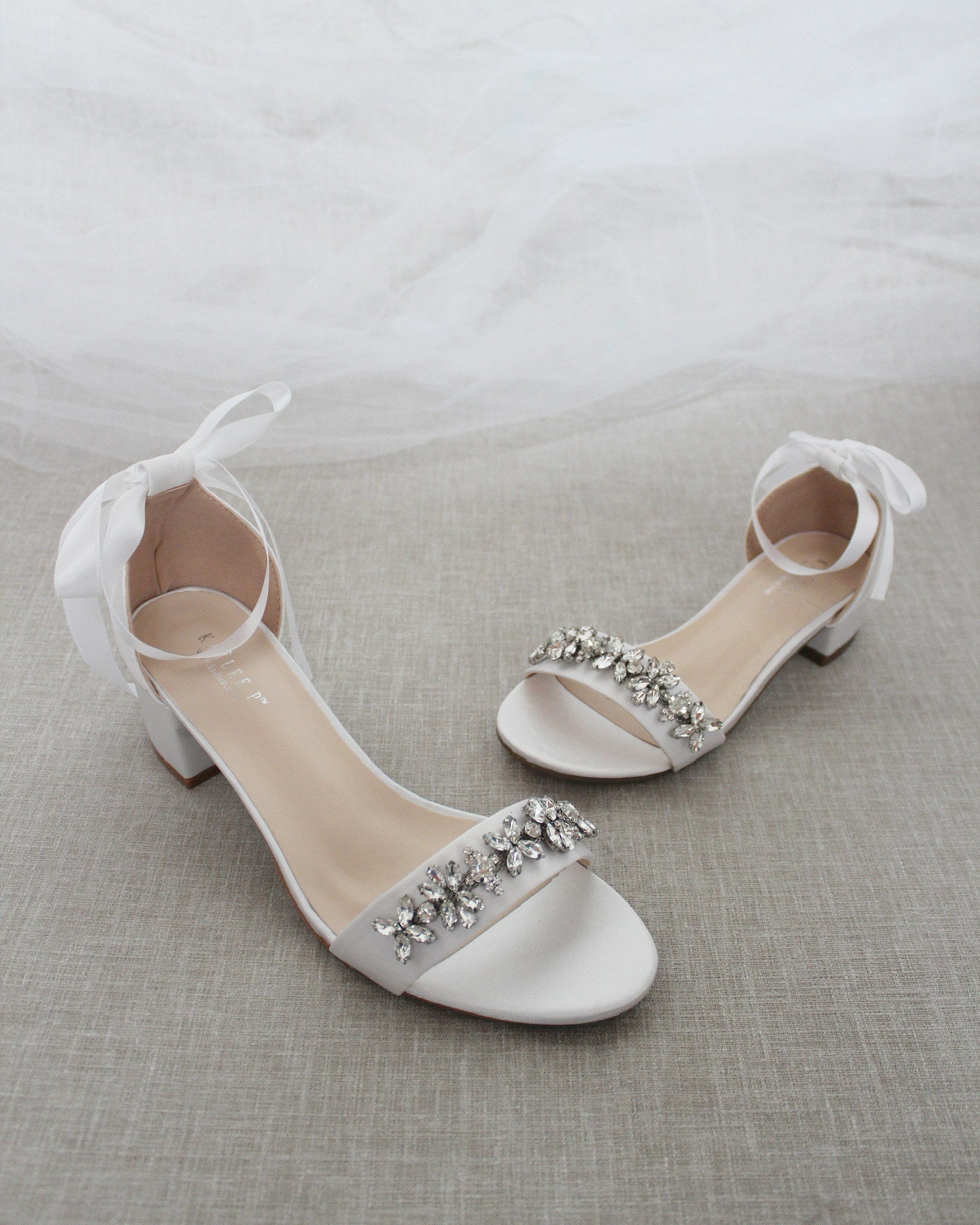 Ivory High Heel Sandals - Ankle Strap Heels - Bow Heels - Lulus