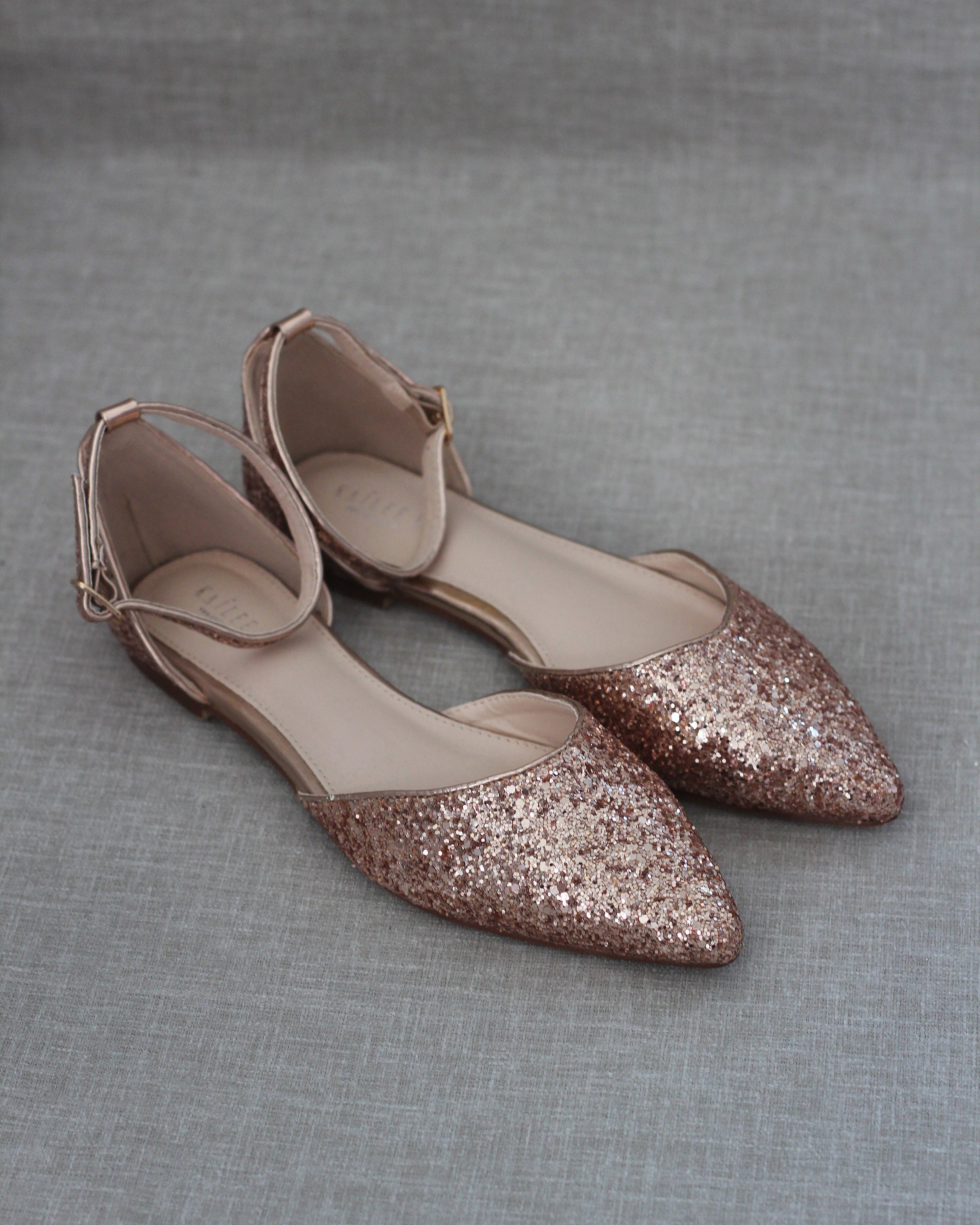rose gold dress flats White Strapless Crystal Embellished Satin A-Line Dress main image 1