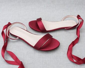 maroon sandals