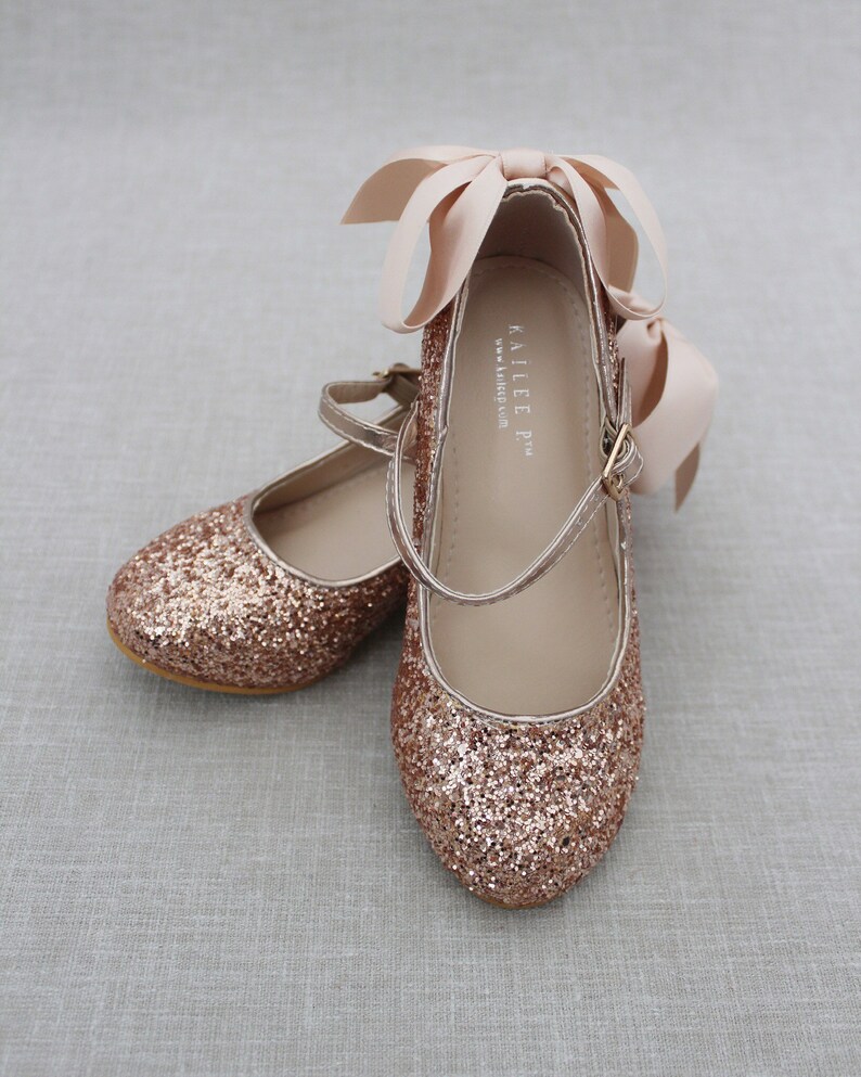 NEW GIRLS GOLD GLITTER KIDS DIAMANTE MARY JANE LOW HEEL PARTY SHOES SIZE 10-2 | eBay