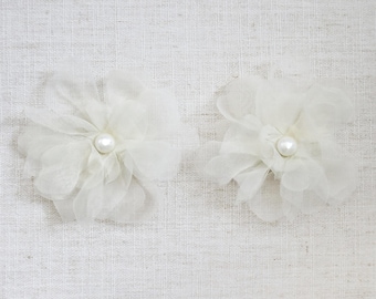 Presilha de sapato de flor Ophelia com pérola - Acessórios de casamento, presente para madrinhas, presilhas de sapato de flor, acessórios de noiva