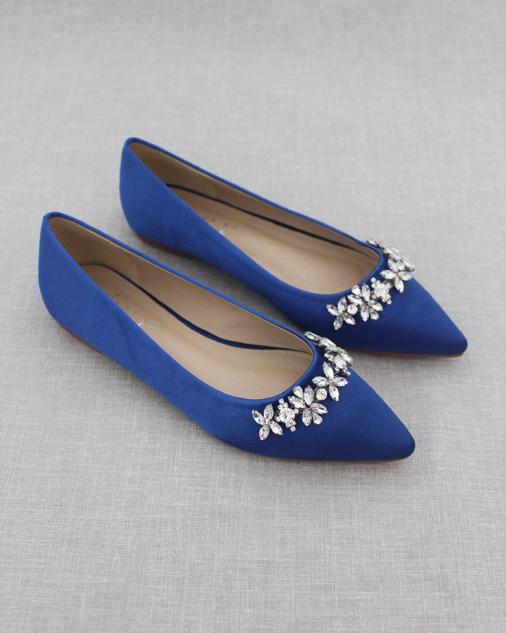 bright blue flats