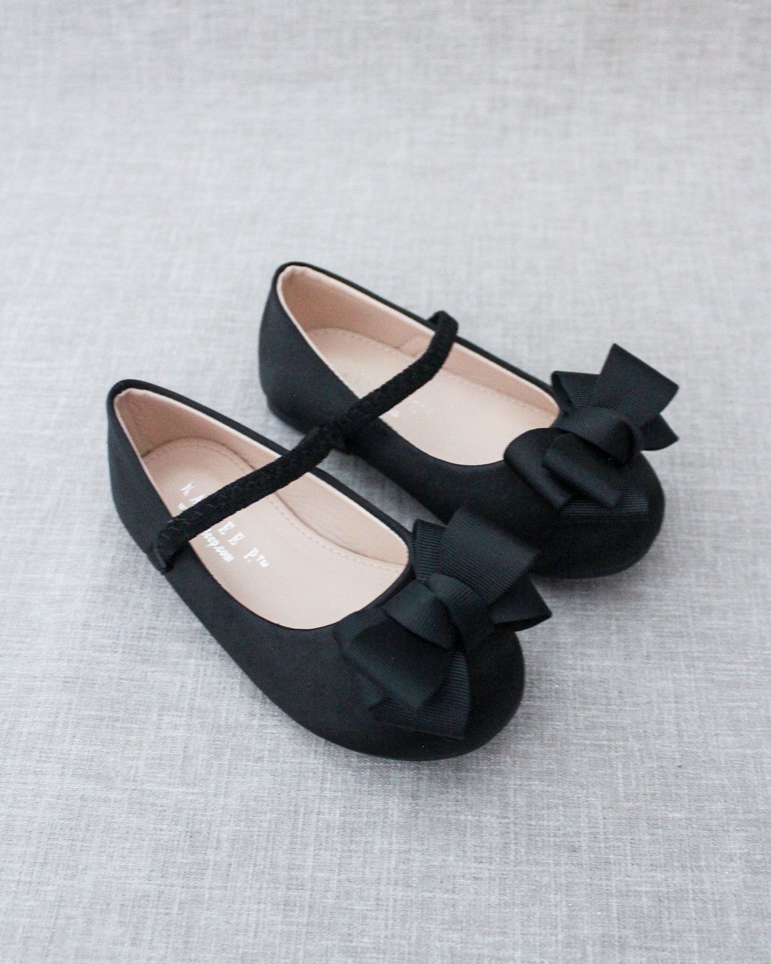 Black Satin Mary Jane With GROSGRAIN BOW for Fall Flower Girl Shoes ...