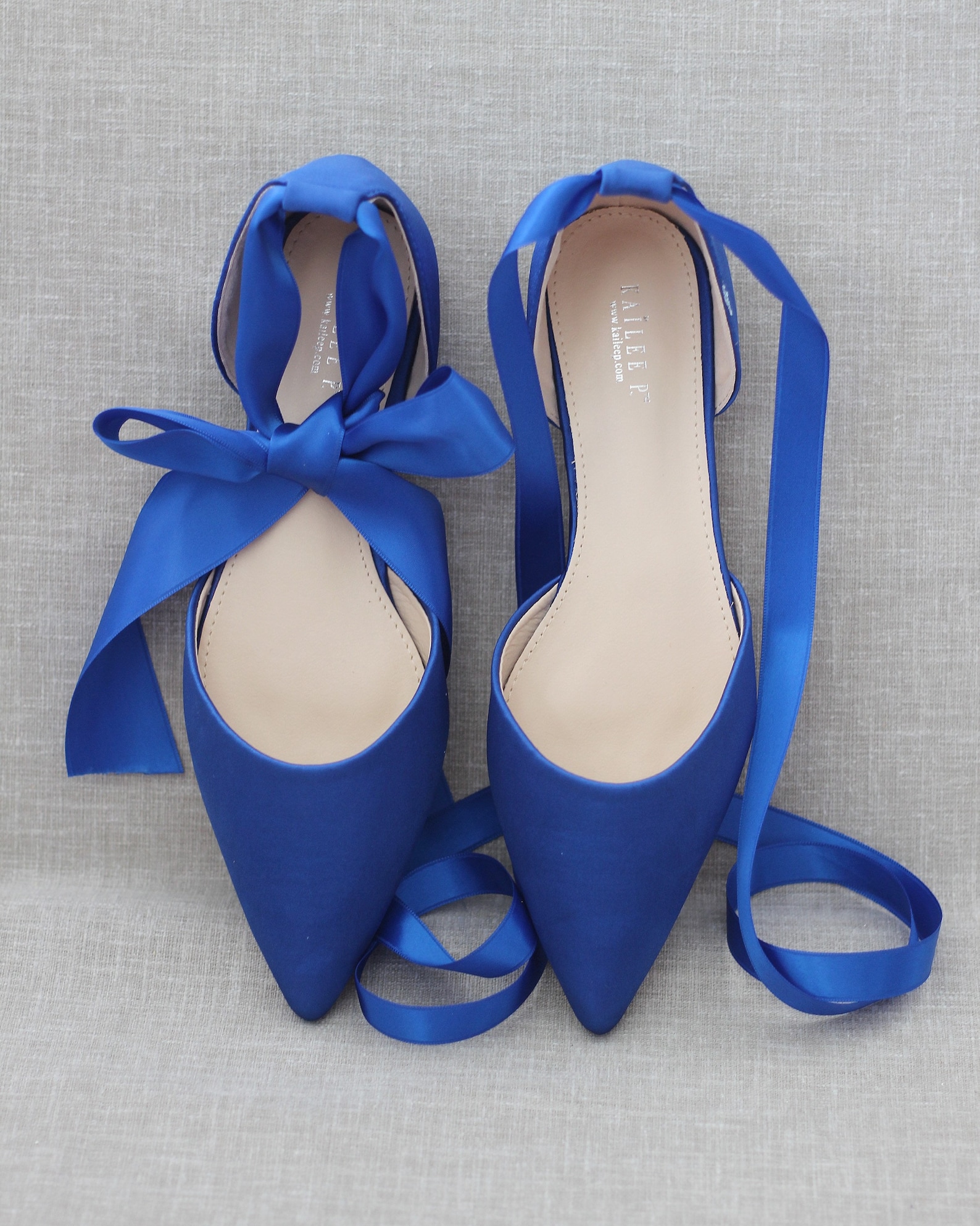 royal blue pointed toe flats