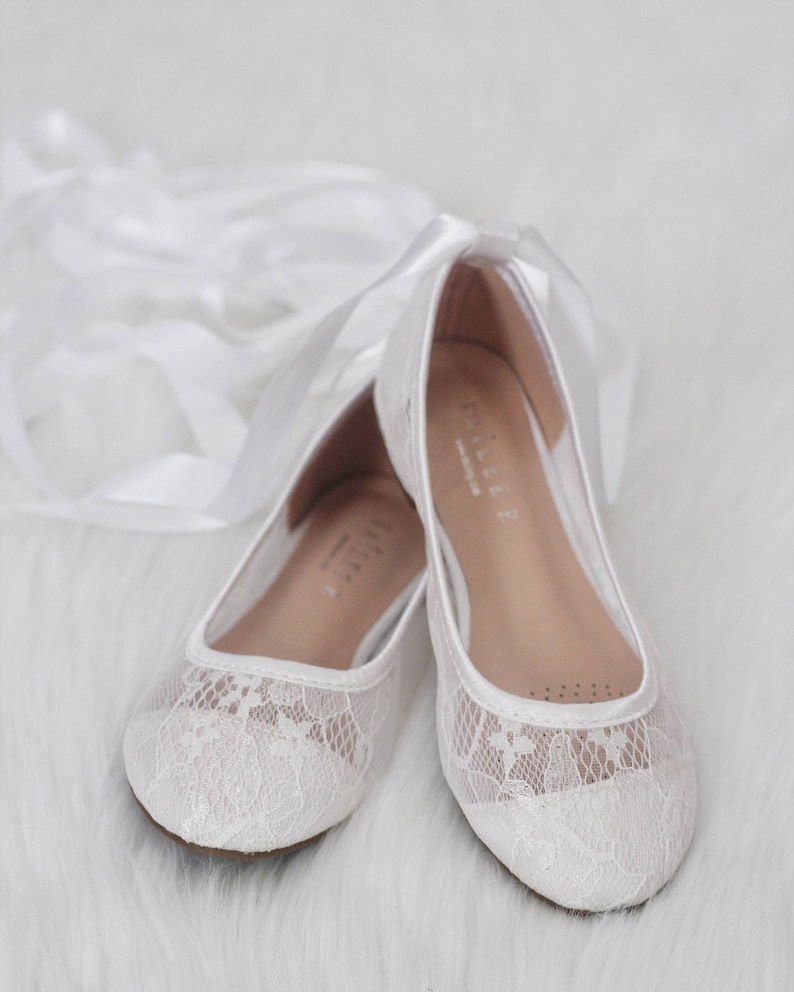 girls white ballet flats
