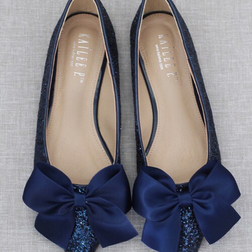 navy canvas flats